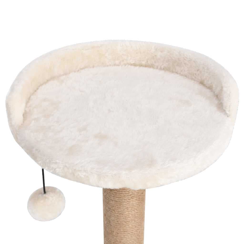 Albero per Gatti con Palo Tiragraffi 123 cm in Giunco — miniatura 5 di 6