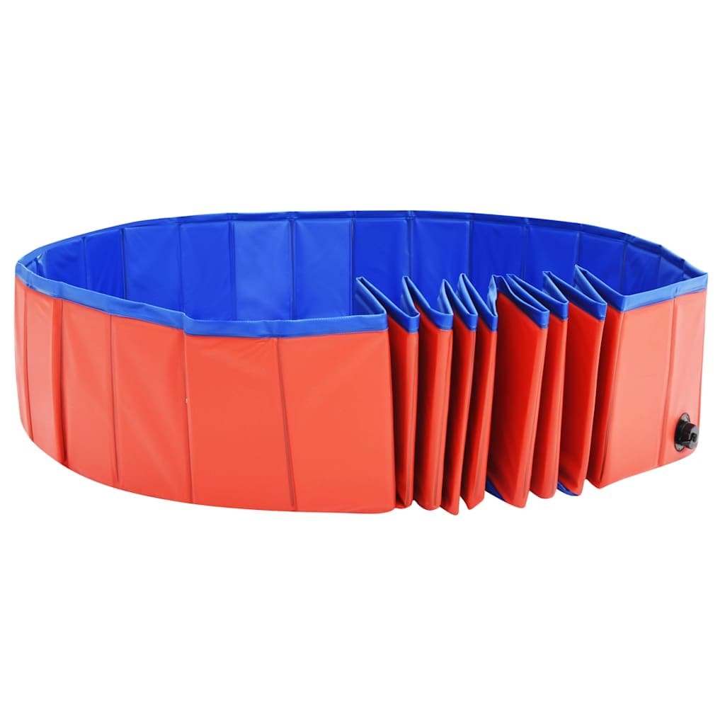 Piscina per Cani Pieghevole Rossa 200x30 cm in PVC — miniatura 3 di 8