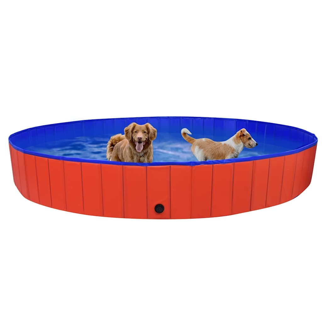 Piscina per Cani Pieghevole Rossa 300x40 cm in PVC — foto 2 di 8