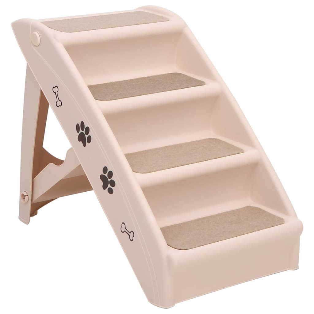 Scala Pieghevole per Cani Crema 62x40x49,5 cm — miniatura 2 di 8