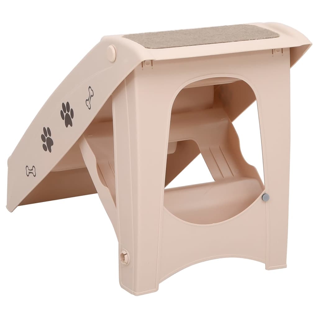 Scala Pieghevole per Cani Crema 62x40x49,5 cm — miniatura 4 di 8