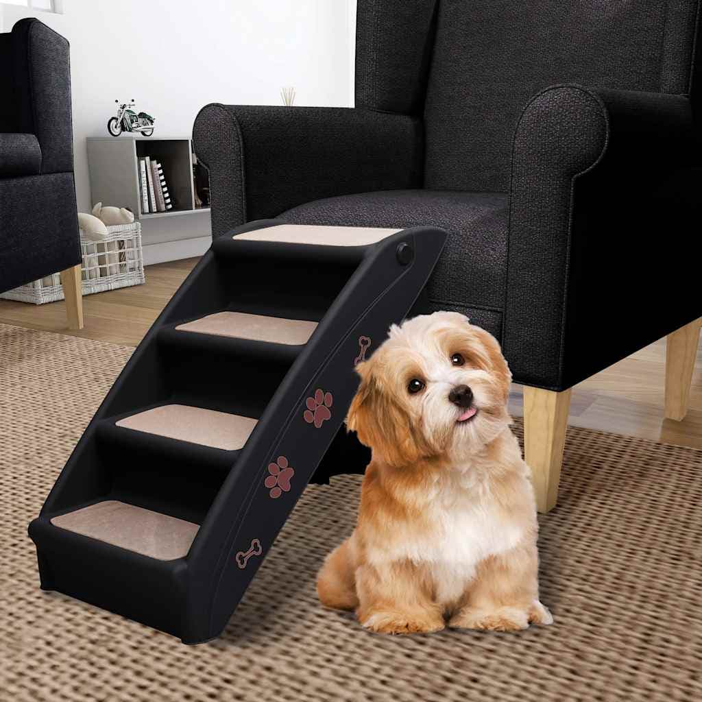 Scala Pieghevole per Cani Nera 62x40x49,5 cm — miniatura 1 di 8