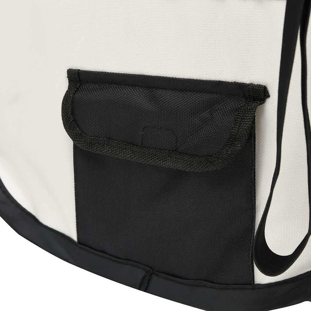 Box per Cani Pieghevole con Borsa Trasporto Nero 110x110x58 cm — foto 5 di 12