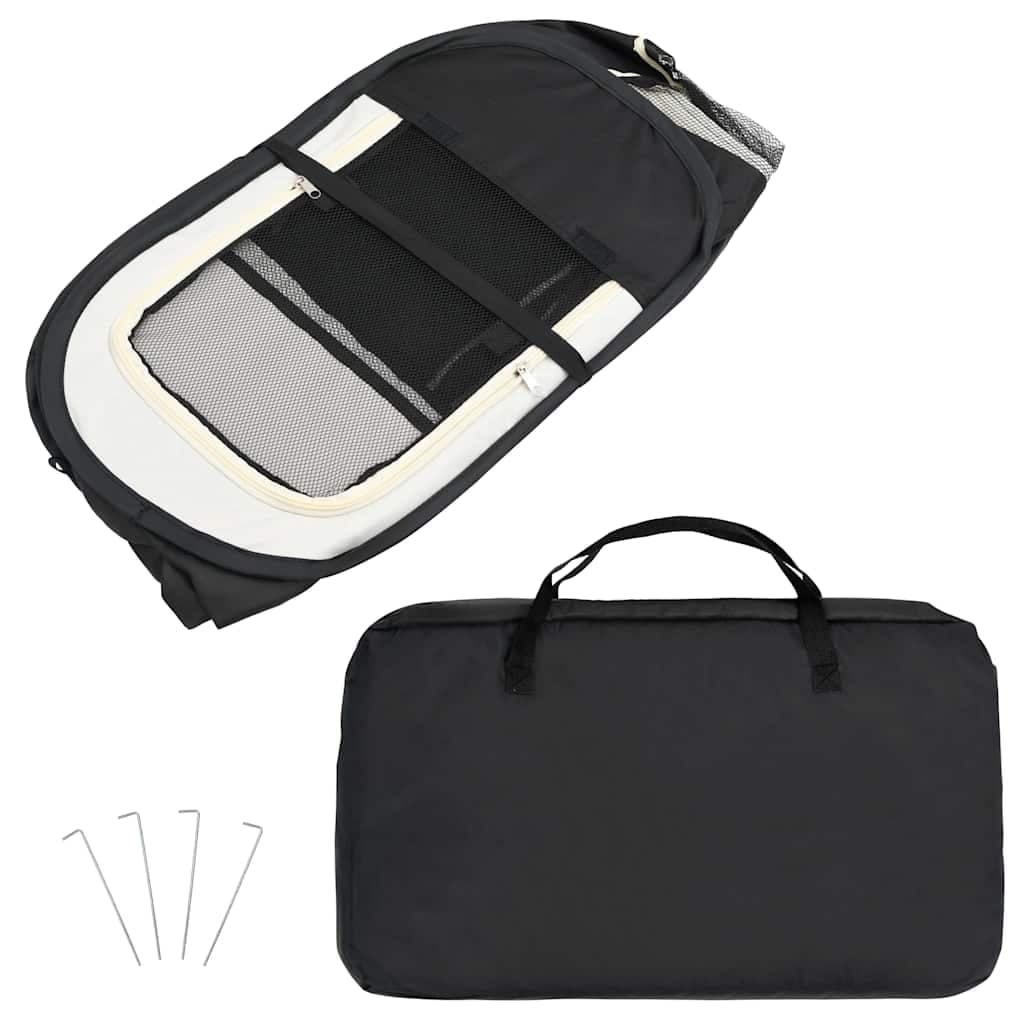 Box per Cani Pieghevole con Borsa Trasporto Nero 145x145x61 cm — foto 10 di 12