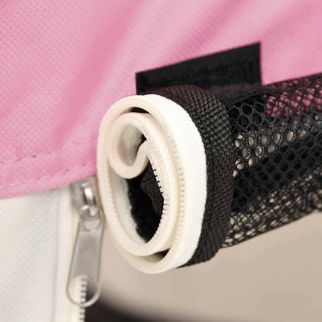 Box per Cani Pieghevole con Borsa Trasporto Rosa 145x145x61 cm — foto 7 di 10