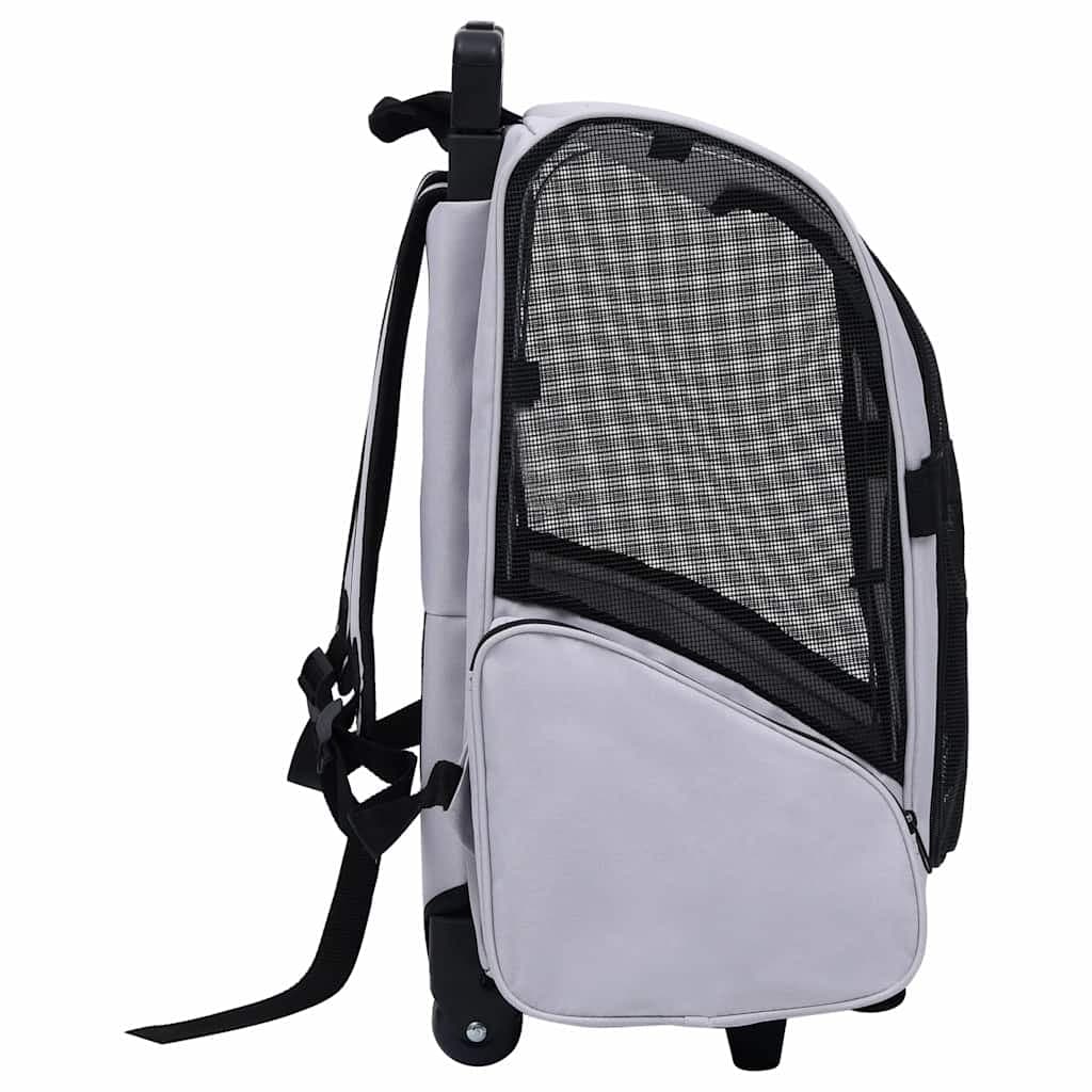 Trolley Trasportino per Animali Pieghevole Multifunzione Grigio — miniatura 2 di 6