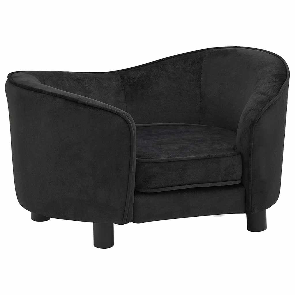 Divano per Cani Nero 69x49x40 cm in Peluche — foto 2 di 8