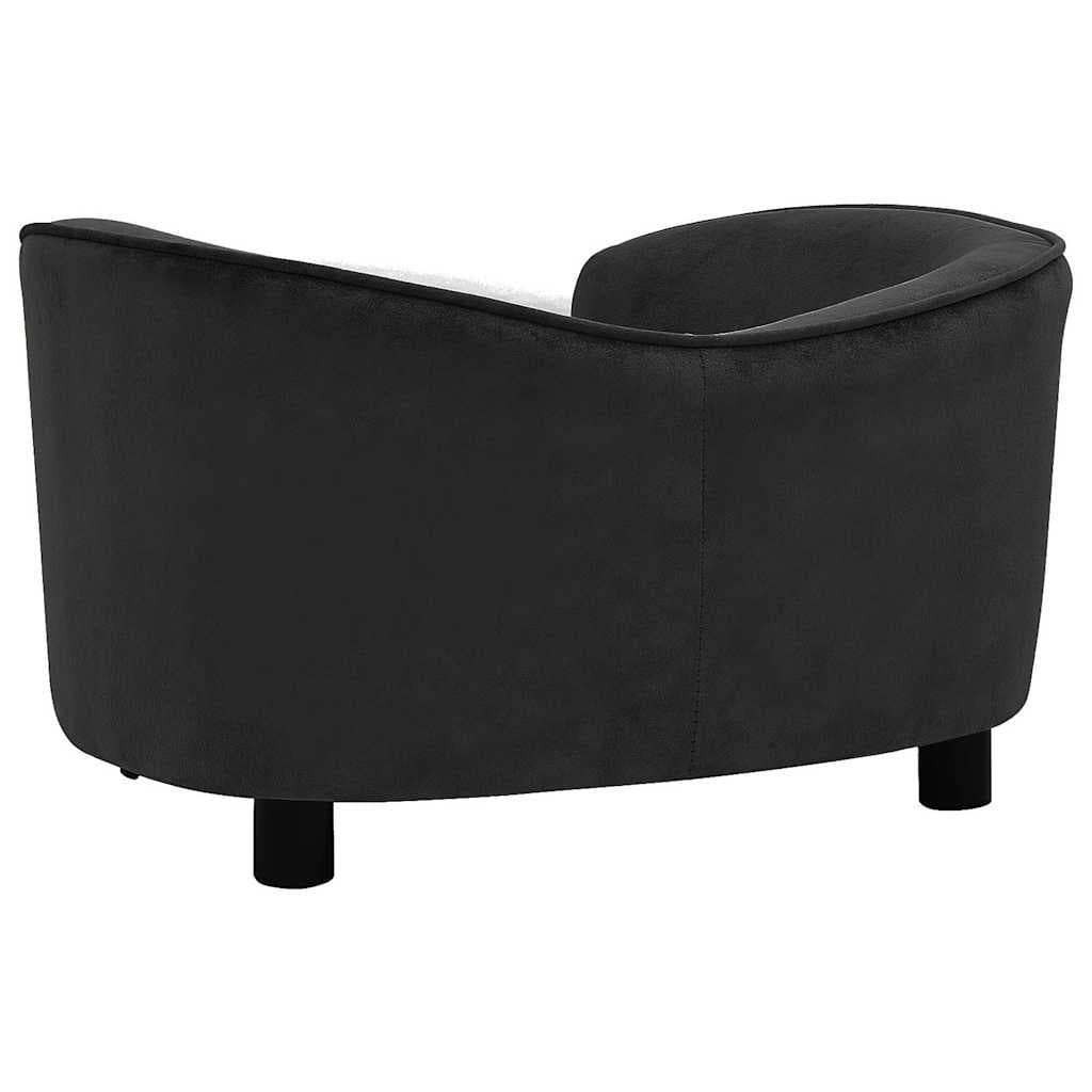 Divano per Cani Nero 69x49x40 cm in Peluche — foto 4 di 8