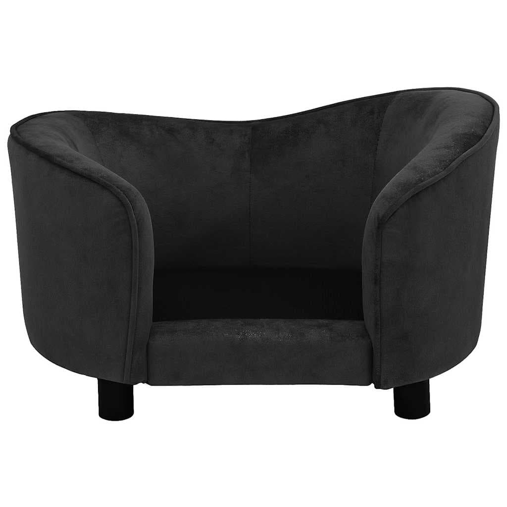 Divano per Cani Nero 69x49x40 cm in Peluche — foto 5 di 8