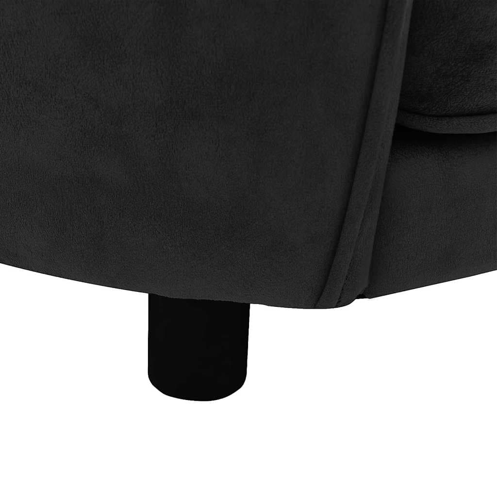 Divano per Cani Nero 69x49x40 cm in Peluche — foto 7 di 8