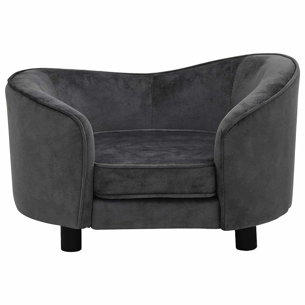 Divano per Cani Grigio Scuro 69x49x40 cm in Peluche — foto 3 di 8