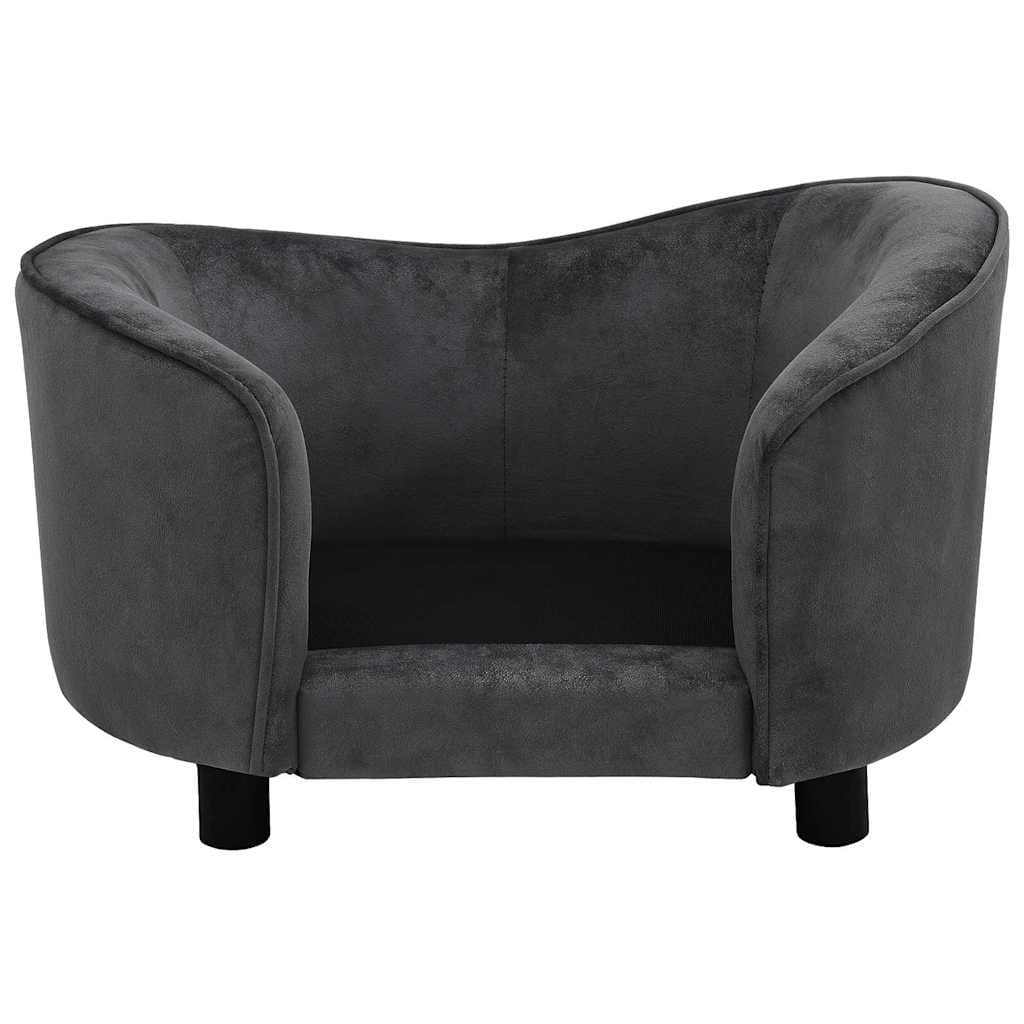 Divano per Cani Grigio Scuro 69x49x40 cm in Peluche — foto 5 di 8