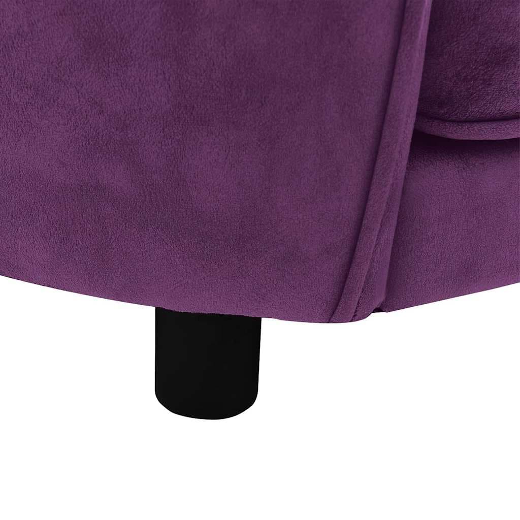 Divano per Cani Borgogna 69x49x40 cm in Peluche — foto 7 di 8
