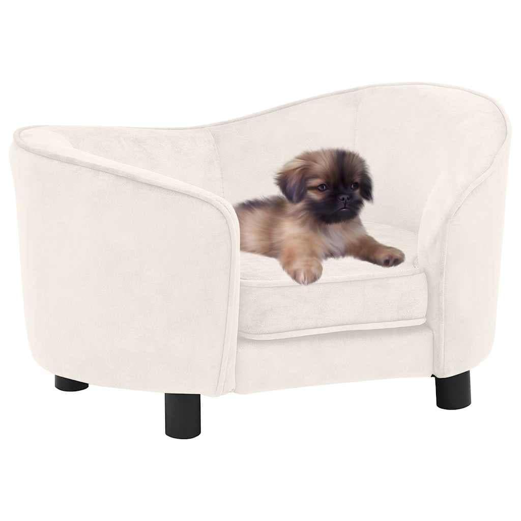 Divano per Cani Crema 69x49x40 cm in Peluche