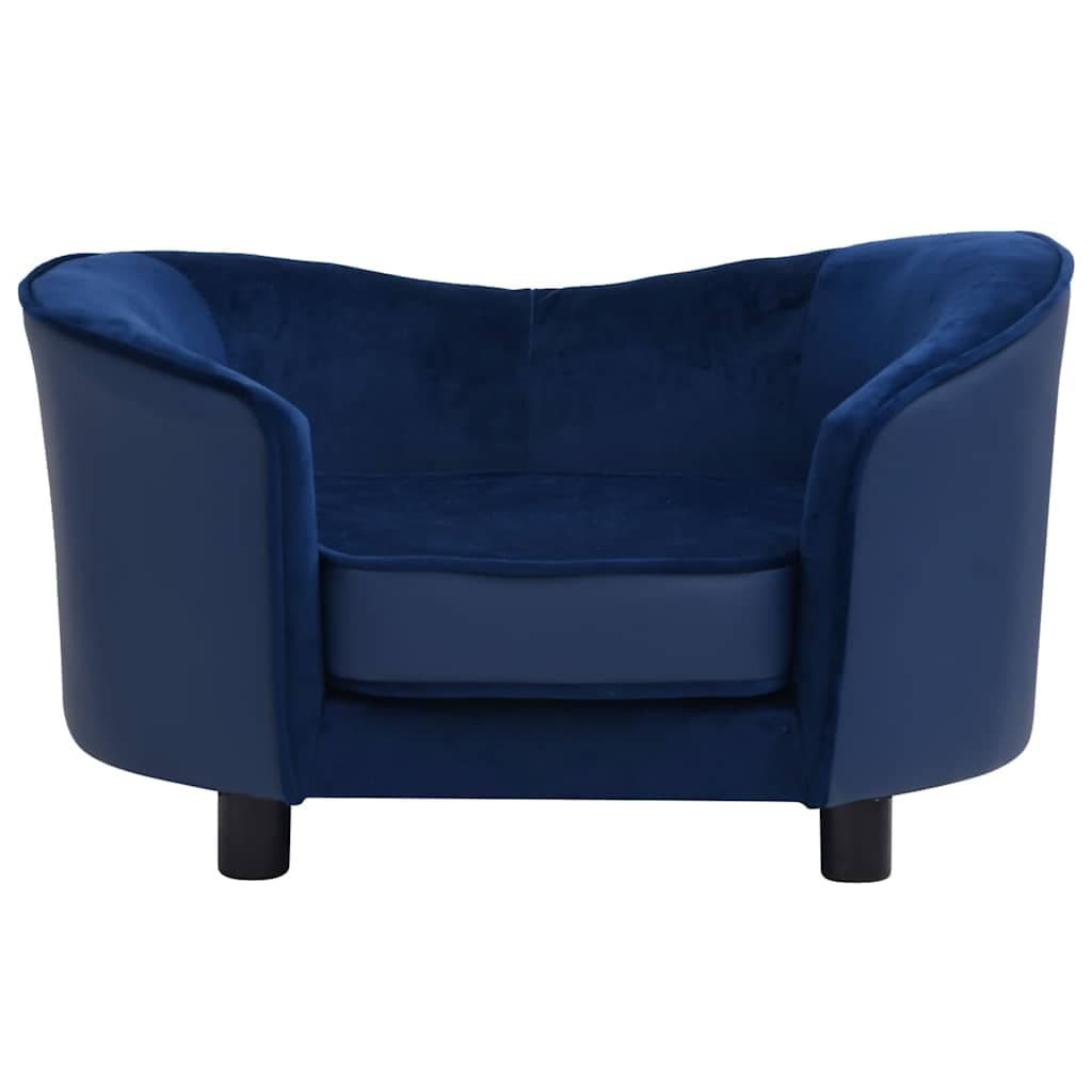 Divano per Cani Blu 69x49x40 cm in Peluche e Similpelle — miniatura 3 di 7