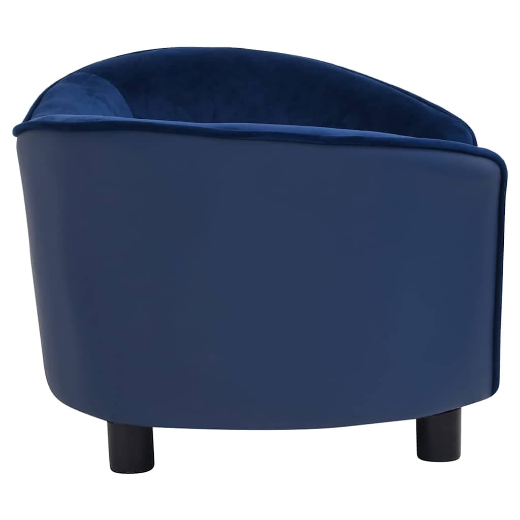 Divano per Cani Blu 69x49x40 cm in Peluche e Similpelle — miniatura 4 di 7