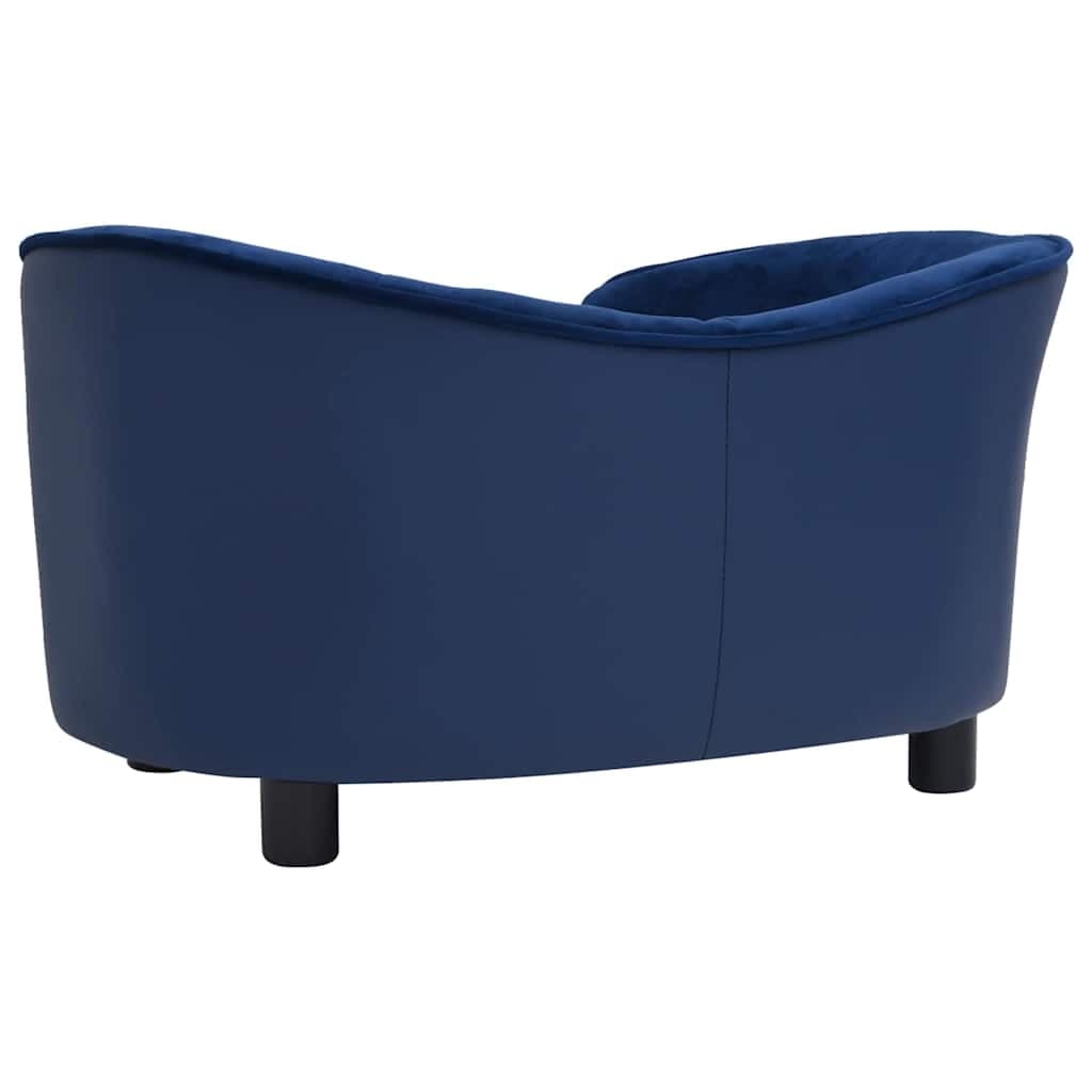 Divano per Cani Blu 69x49x40 cm in Peluche e Similpelle — miniatura 5 di 7