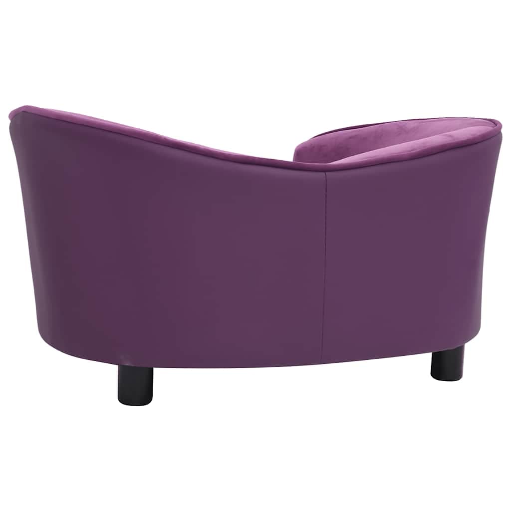 Divano per Cani Borgogna 69x49x40cm in Peluche e Similpelle — miniatura 5 di 7