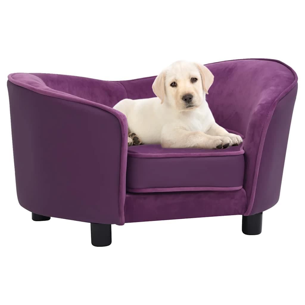 Divano per Cani Borgogna 69x49x40cm in Peluche e Similpelle — miniatura 1 di 7