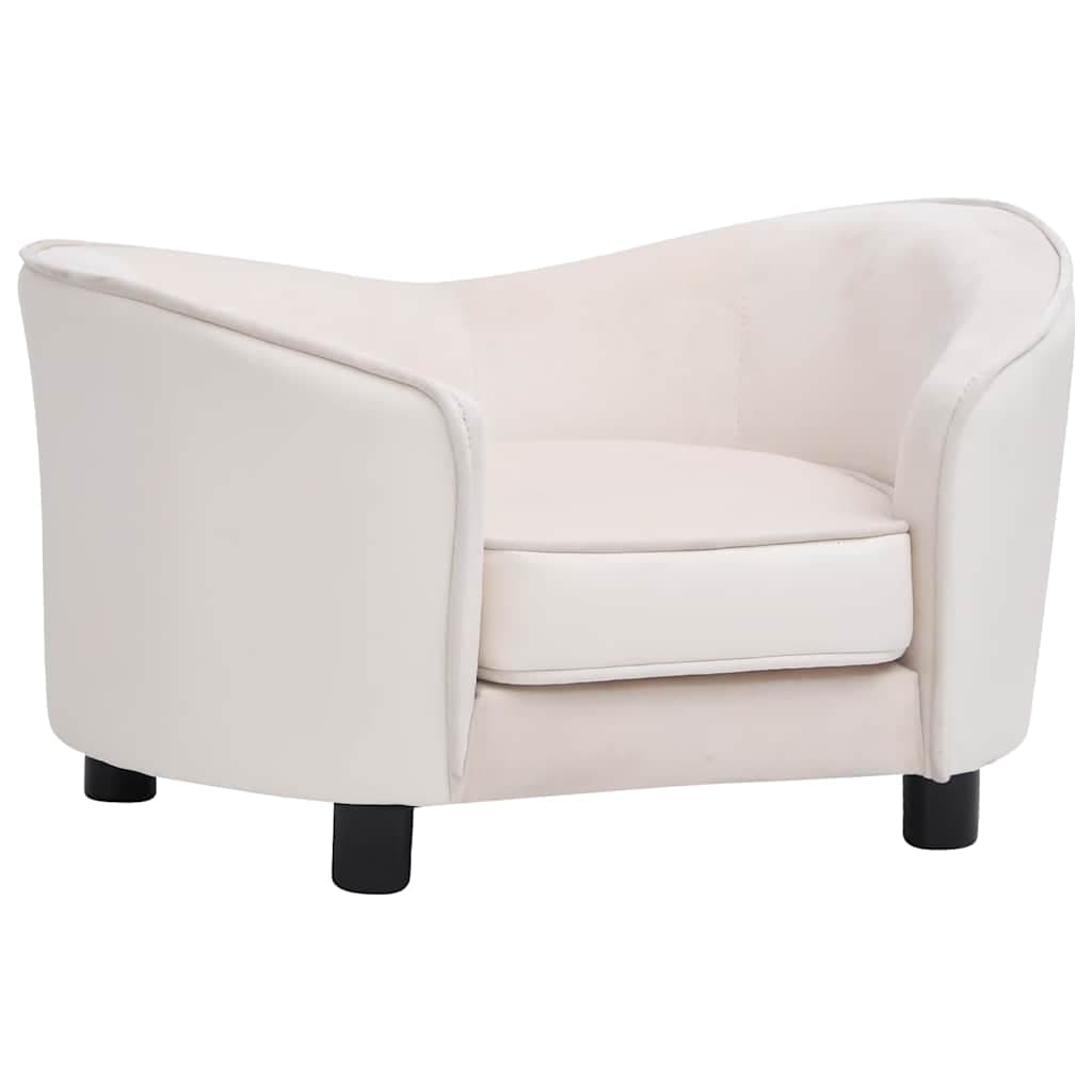 Divano per Cani Crema 69x49x40 cm in Peluche e Similpelle — miniatura 2 di 7