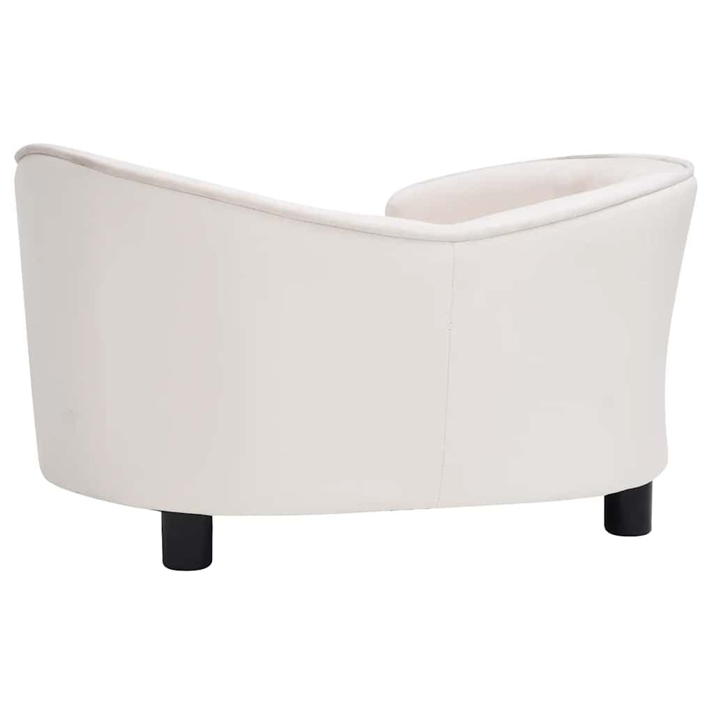 Divano per Cani Crema 69x49x40 cm in Peluche e Similpelle — miniatura 5 di 7