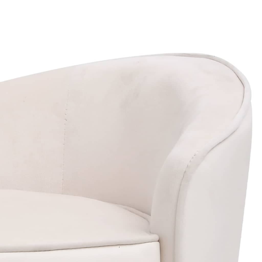 Divano per Cani Crema 69x49x40 cm in Peluche e Similpelle — miniatura 6 di 7