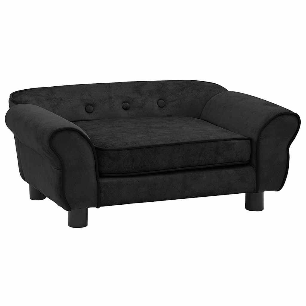 Divano per Cani Nero 72x45x30 cm in Peluche — miniatura 2 di 12