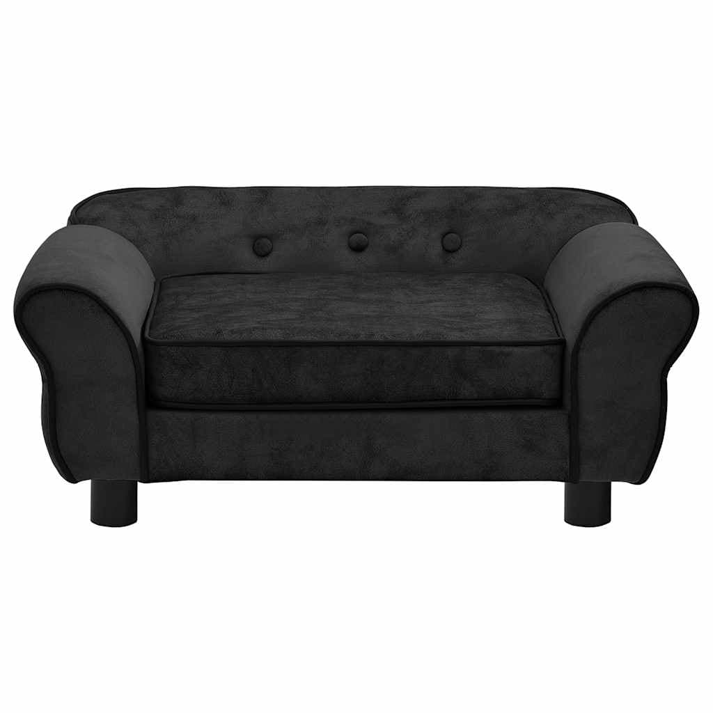 Divano per Cani Nero 72x45x30 cm in Peluche — miniatura 4 di 12