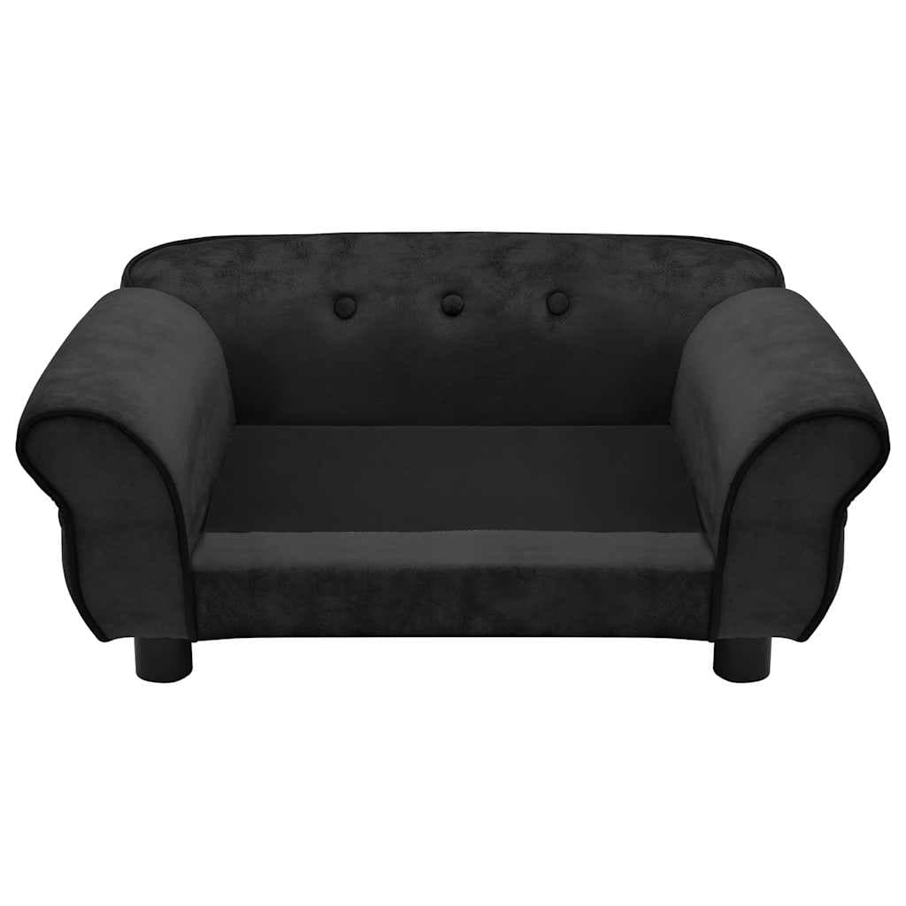 Divano per Cani Nero 72x45x30 cm in Peluche — miniatura 5 di 12