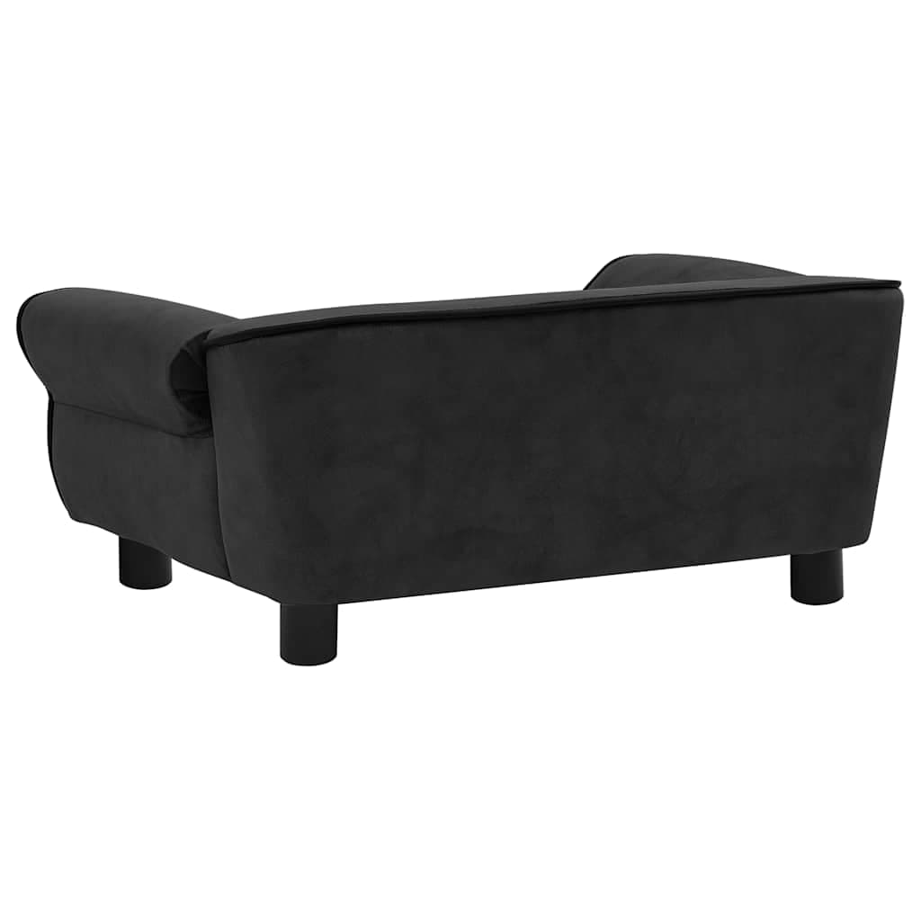 Divano per Cani Nero 72x45x30 cm in Peluche — miniatura 7 di 12
