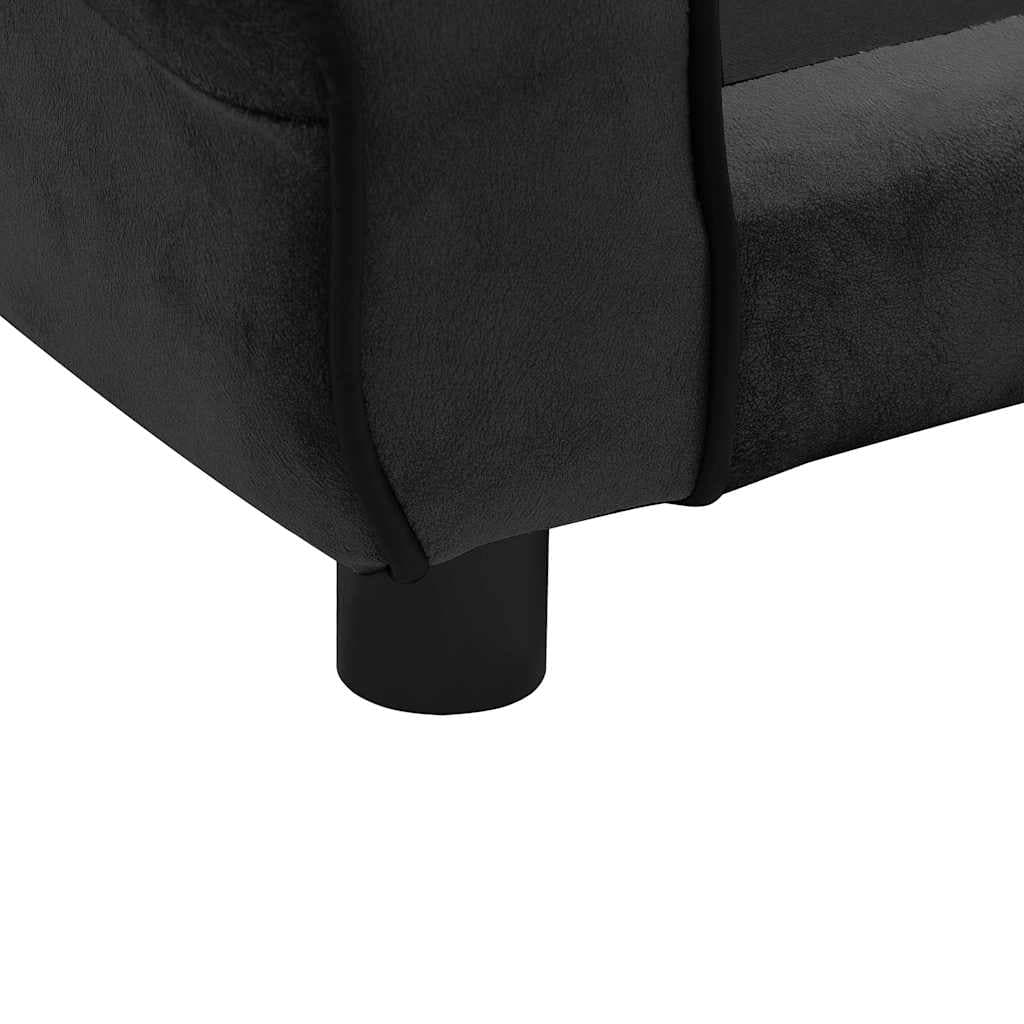 Divano per Cani Nero 72x45x30 cm in Peluche — miniatura 10 di 12