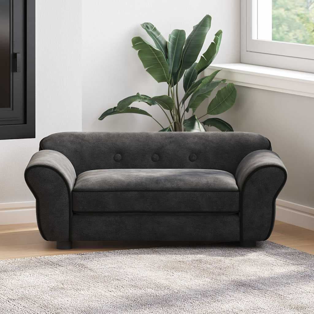 Divano per Cani Nero 72x45x30 cm in Peluche — miniatura 1 di 12