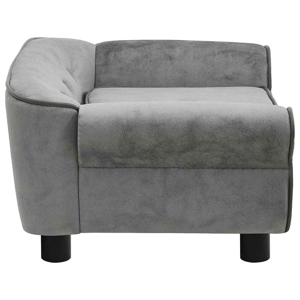 Divano per Cani Grigio Scuro 72x45x30 cm in Peluche — miniatura 6 di 12