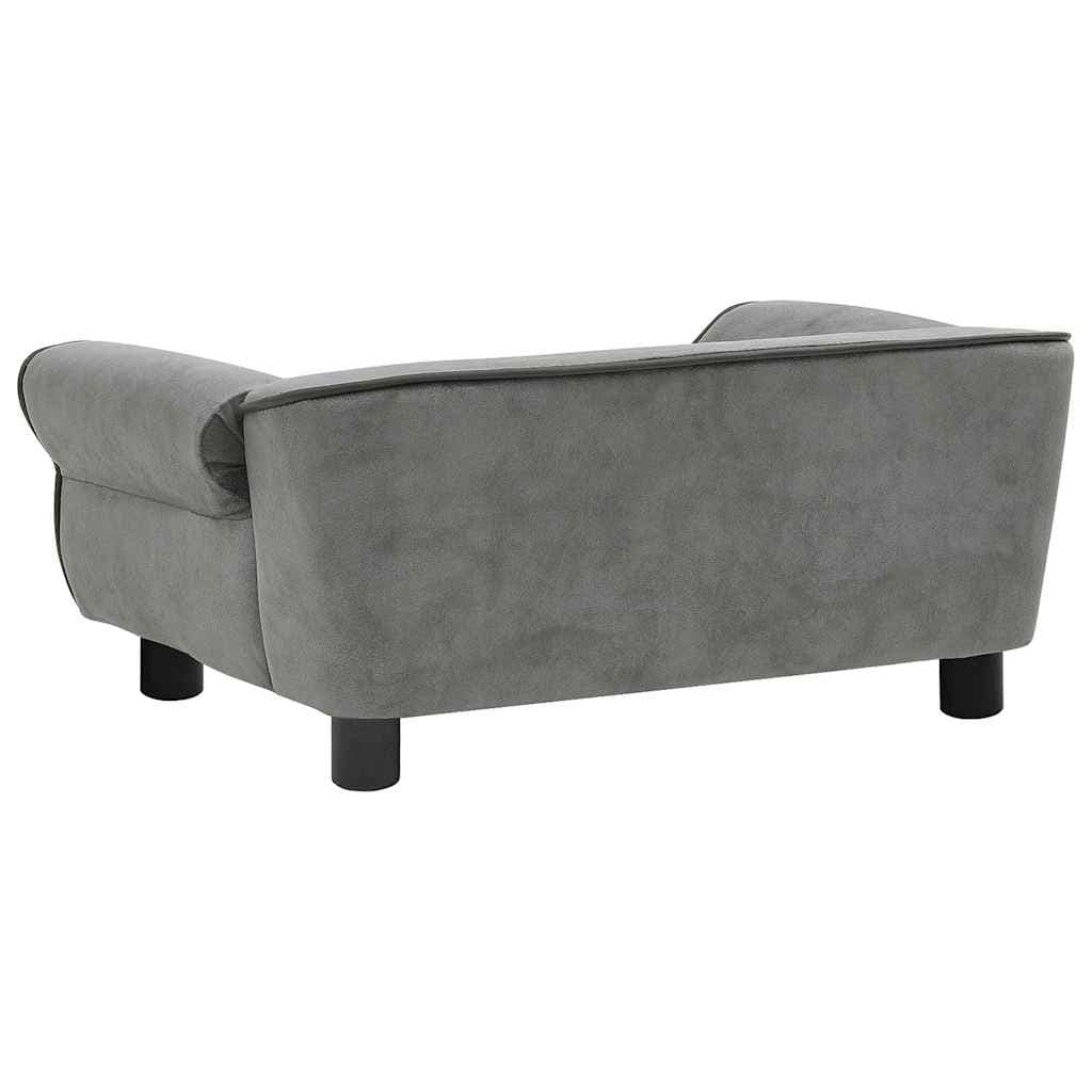 Divano per Cani Grigio Scuro 72x45x30 cm in Peluche — miniatura 7 di 12
