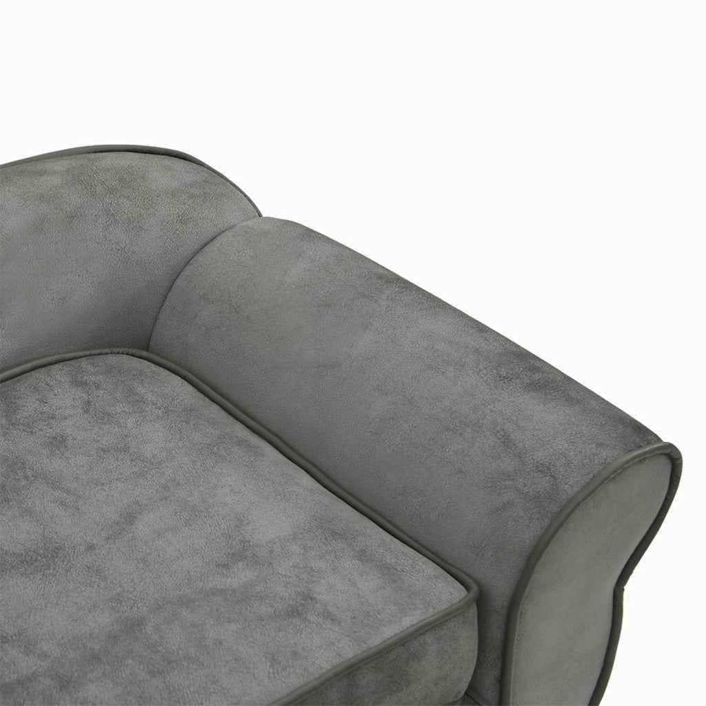 Divano per Cani Grigio Scuro 72x45x30 cm in Peluche — miniatura 8 di 12