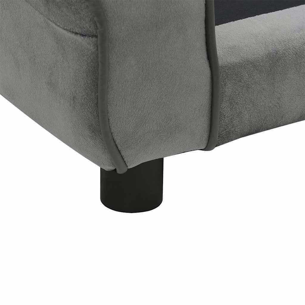 Divano per Cani Grigio Scuro 72x45x30 cm in Peluche — miniatura 10 di 12