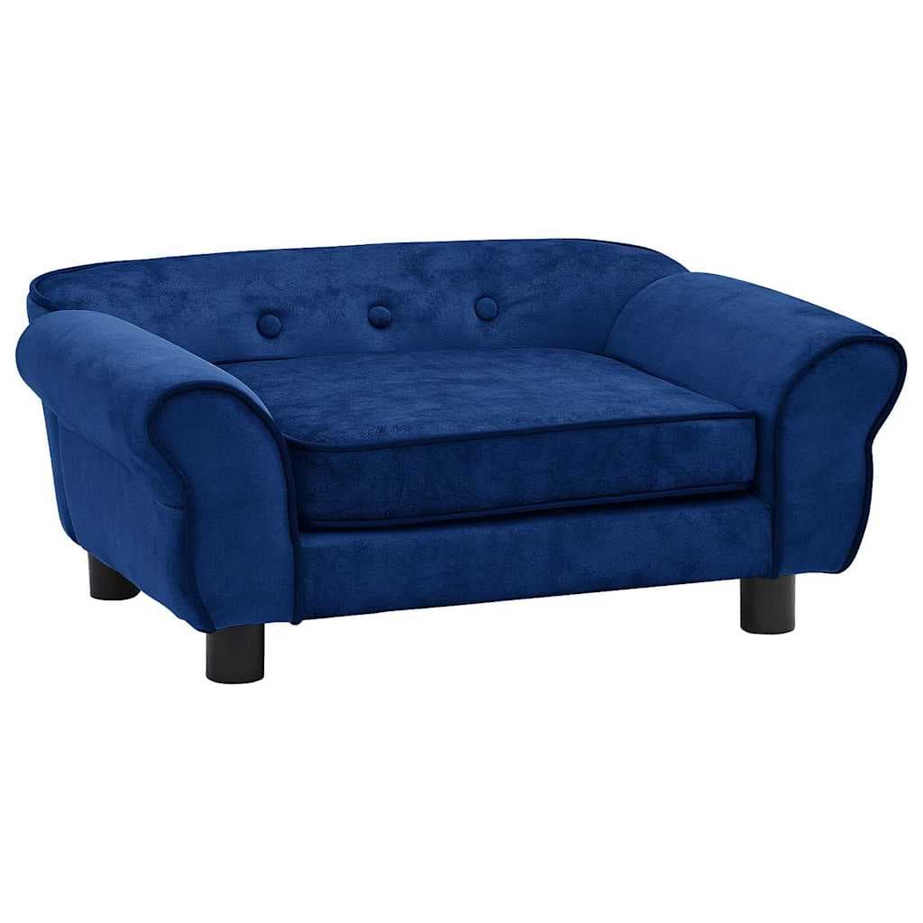 Divano per Cani Blu 72x45x30 cm in Peluche — miniatura 2 di 12