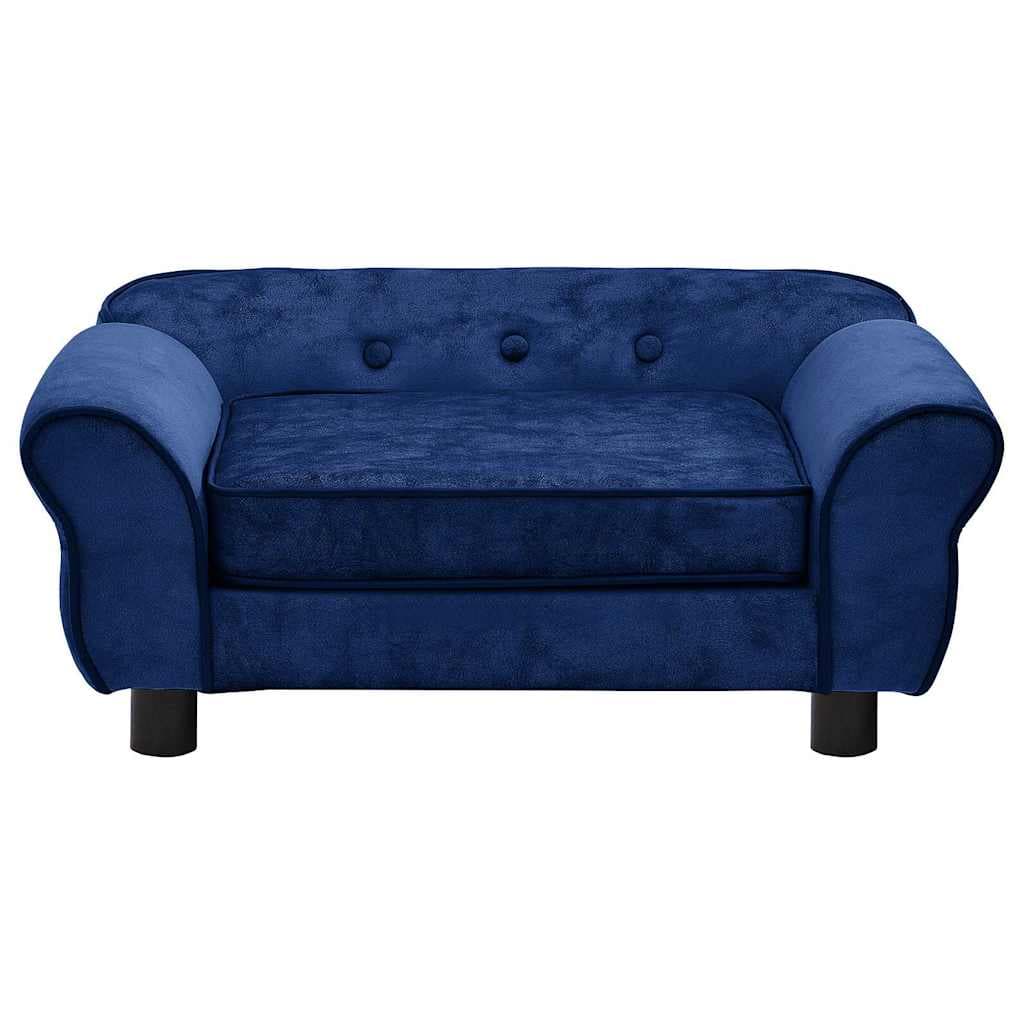 Divano per Cani Blu 72x45x30 cm in Peluche — miniatura 4 di 12