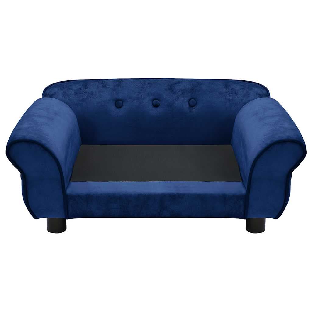 Divano per Cani Blu 72x45x30 cm in Peluche — miniatura 5 di 12