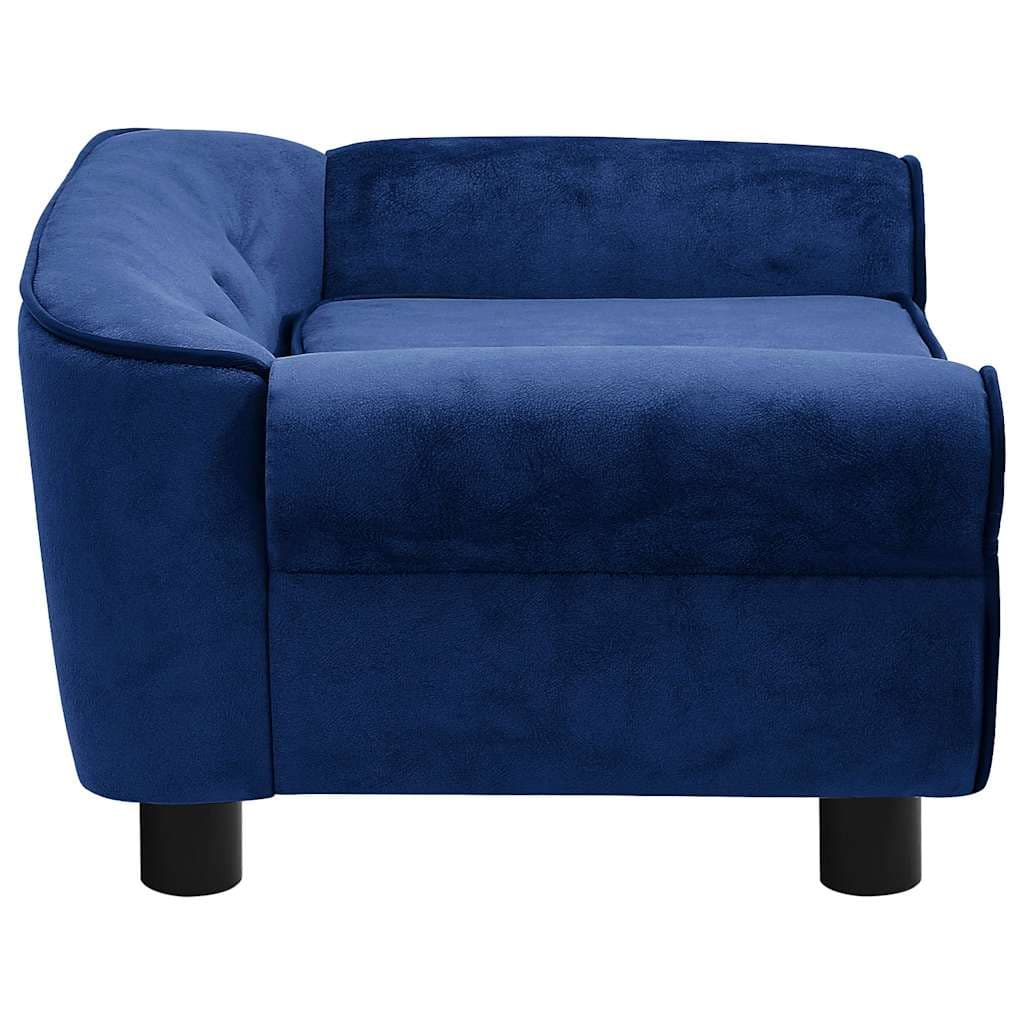 Divano per Cani Blu 72x45x30 cm in Peluche — miniatura 6 di 12