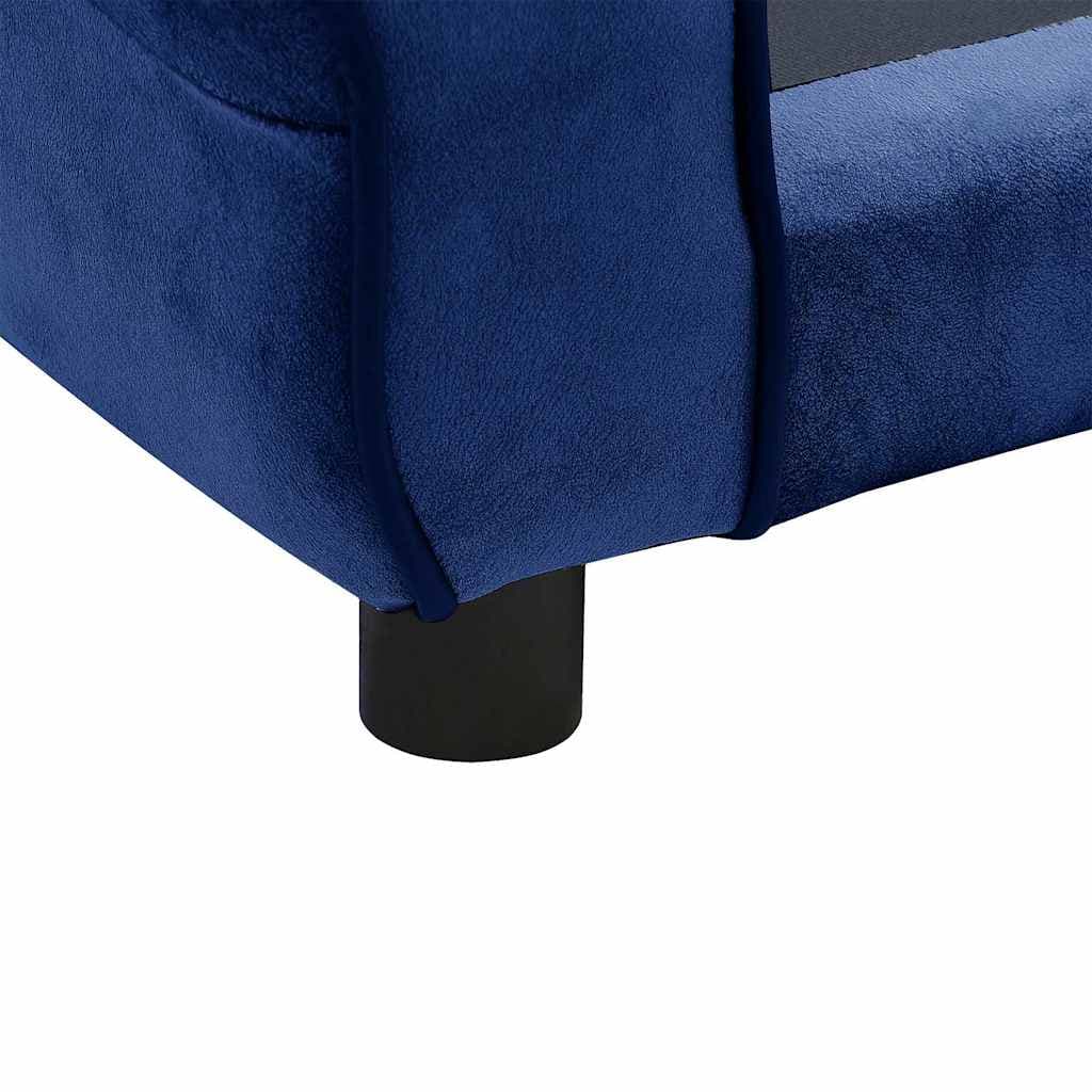 Divano per Cani Blu 72x45x30 cm in Peluche — miniatura 10 di 12