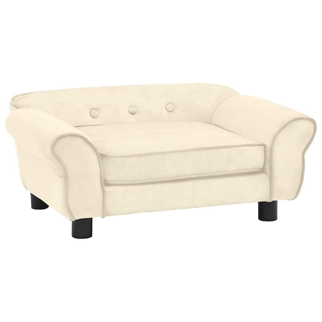 Divano per Cani Crema 72x45x30 cm in Peluche — foto 2 di 12
