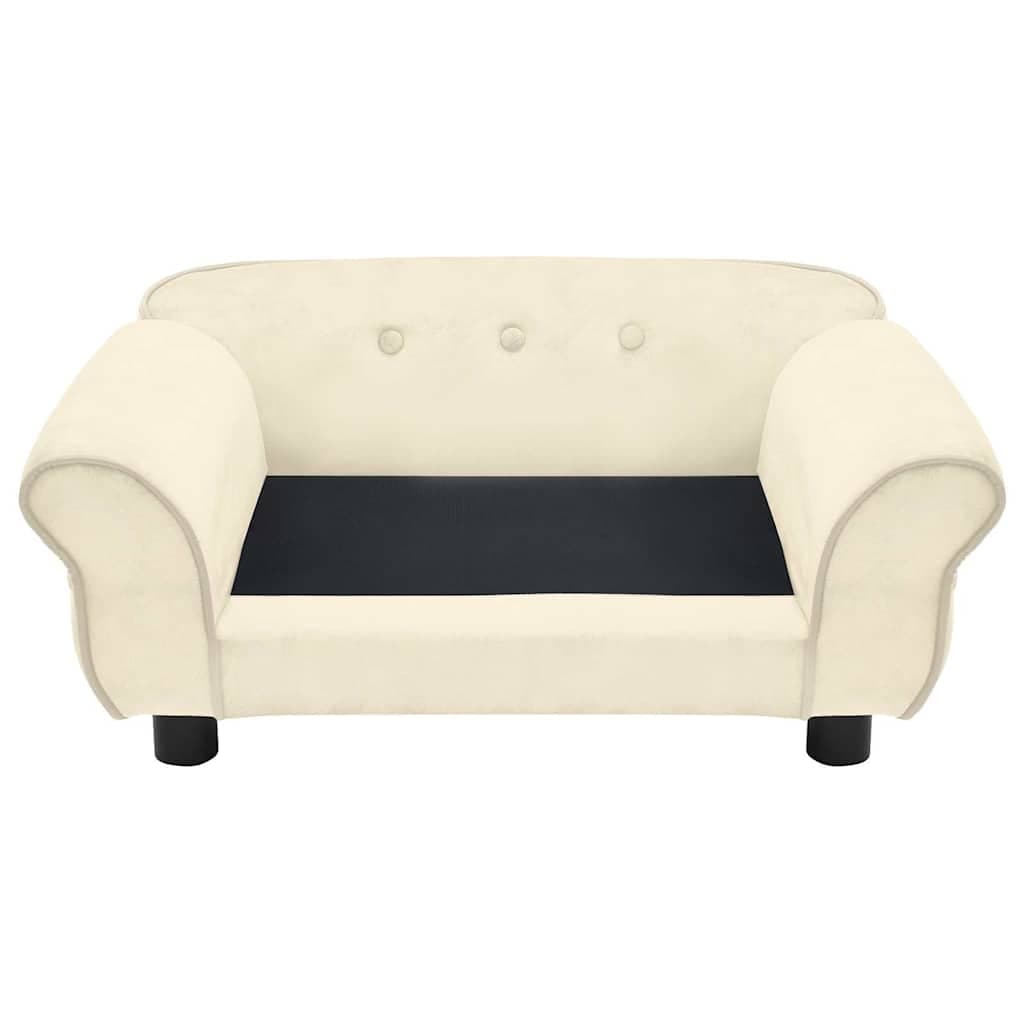 Divano per Cani Crema 72x45x30 cm in Peluche — foto 5 di 12