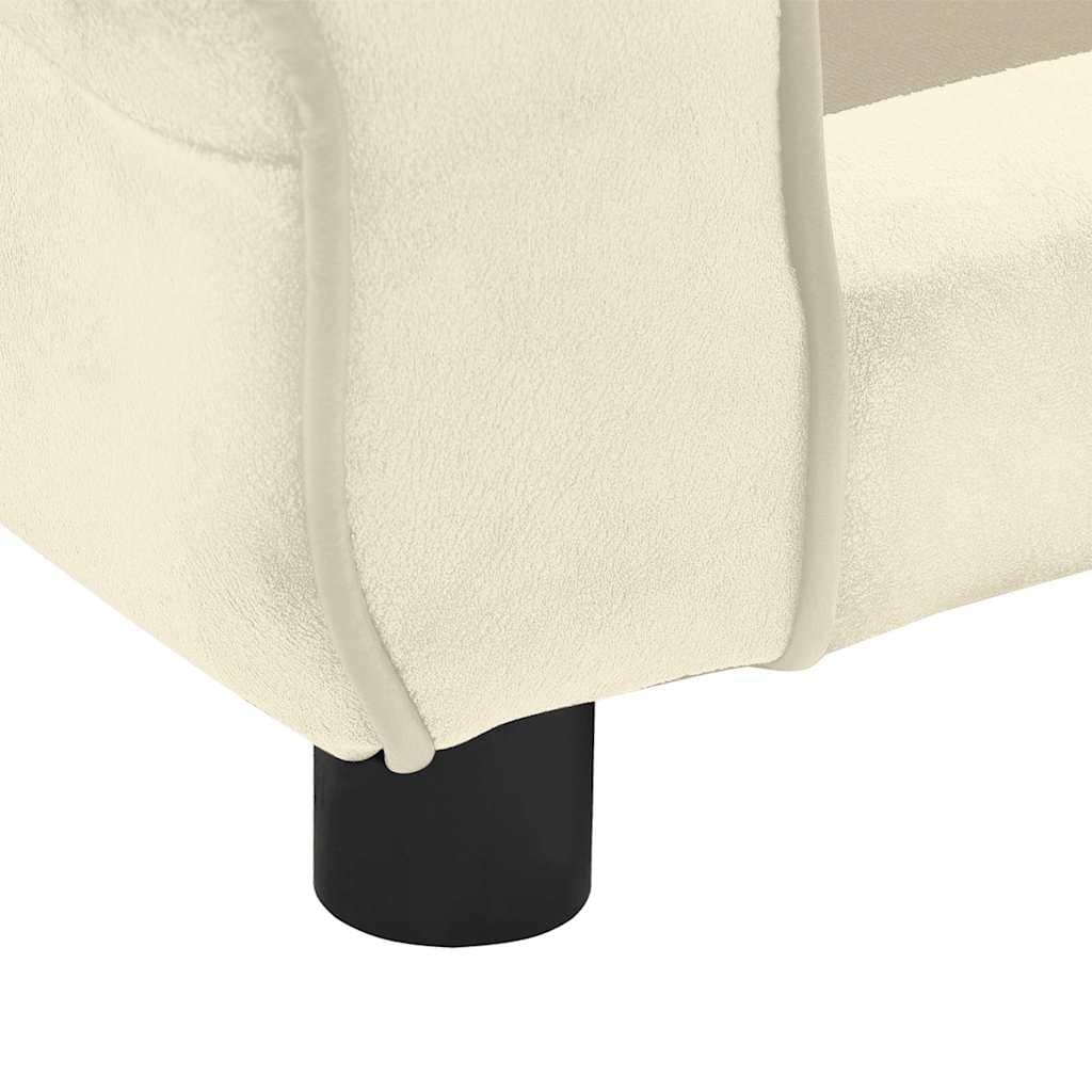 Divano per Cani Crema 72x45x30 cm in Peluche — foto 10 di 12