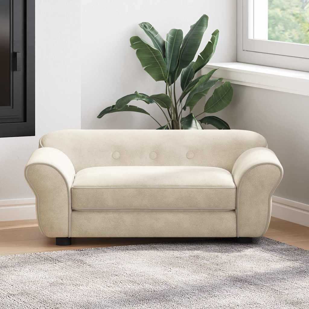 Divano per Cani Crema 72x45x30 cm in Peluche