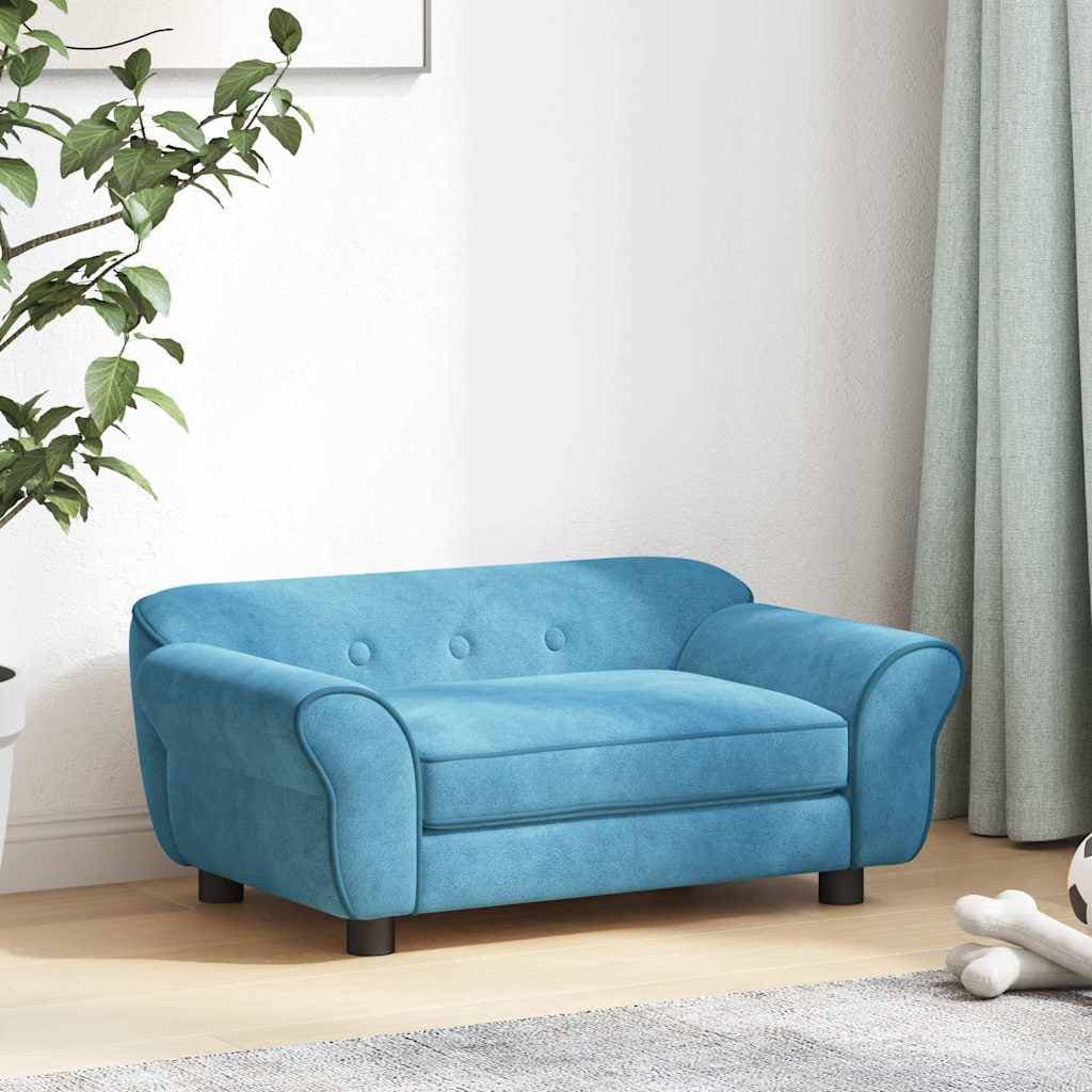 Divano per Cani Turchese 72x45x30 cm in Peluche — miniatura 3 di 12
