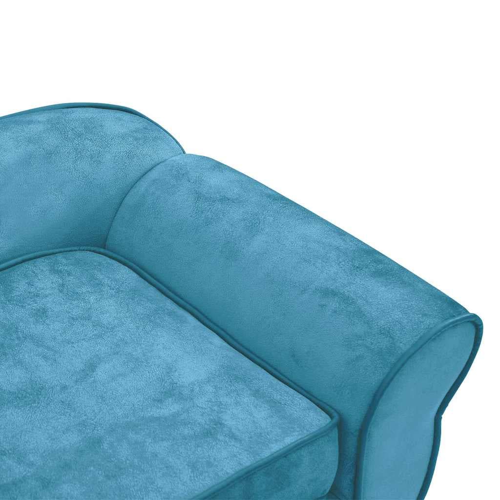 Divano per Cani Turchese 72x45x30 cm in Peluche — miniatura 8 di 12