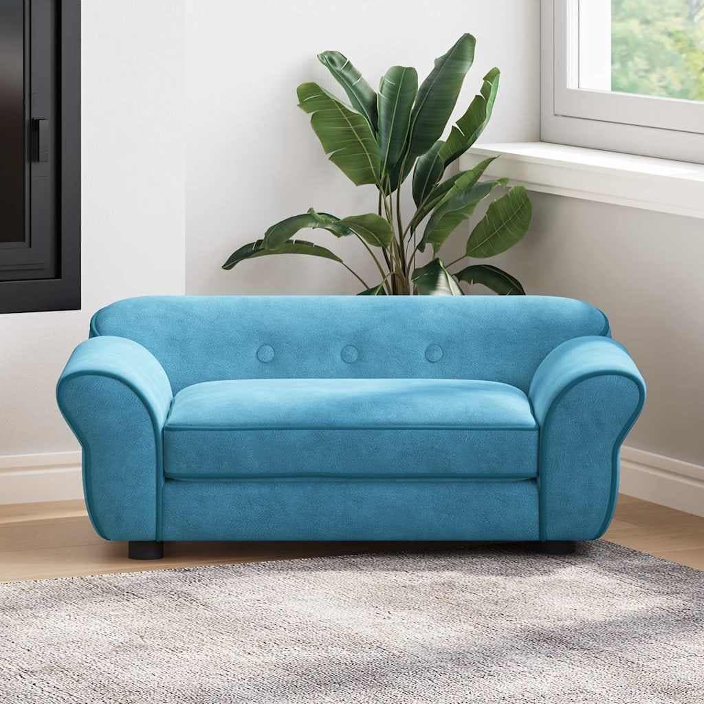 Divano per Cani Turchese 72x45x30 cm in Peluche — miniatura 1 di 12