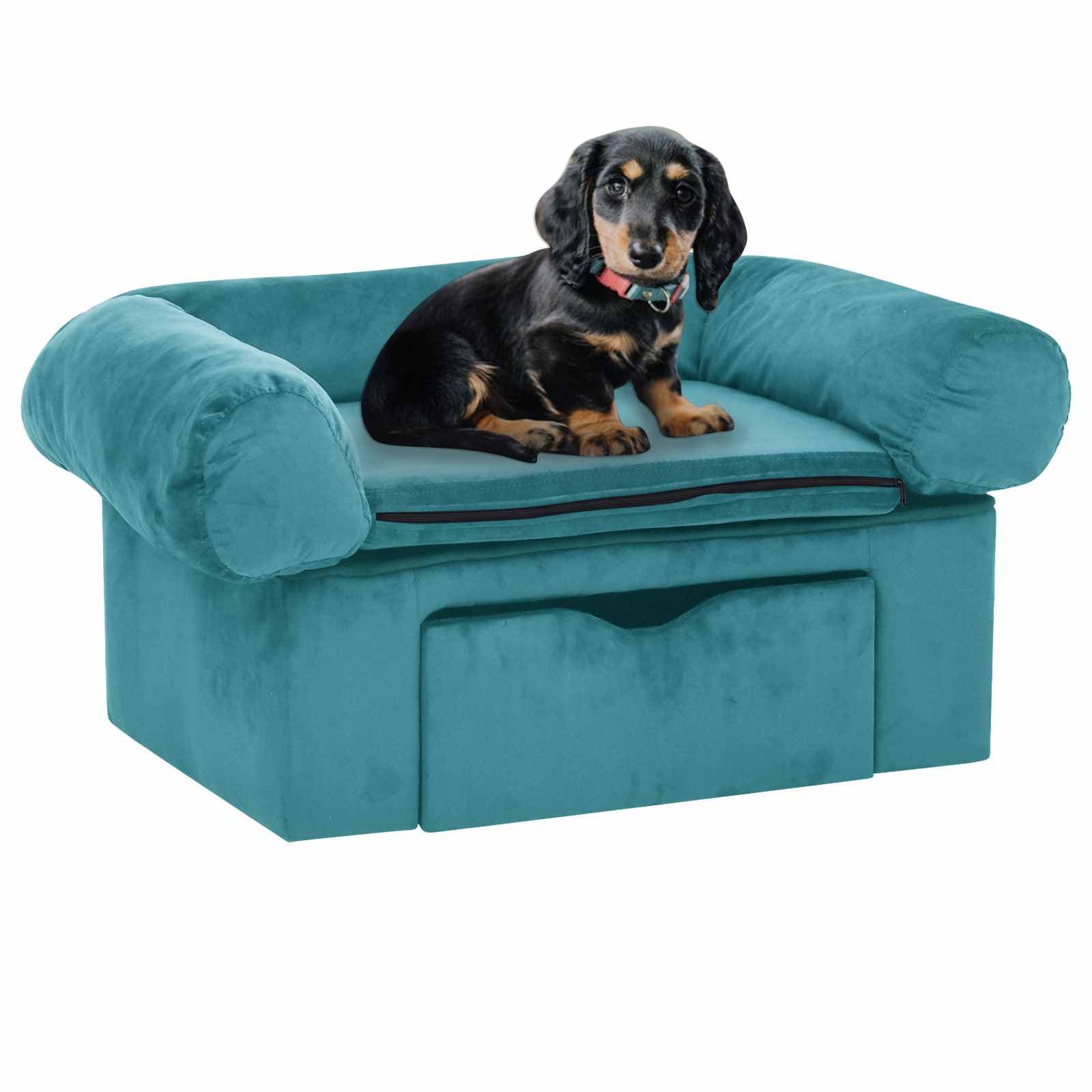 Divano per cani Turchese 75 x 50 x 38cm Peluche — miniatura 1 di 8