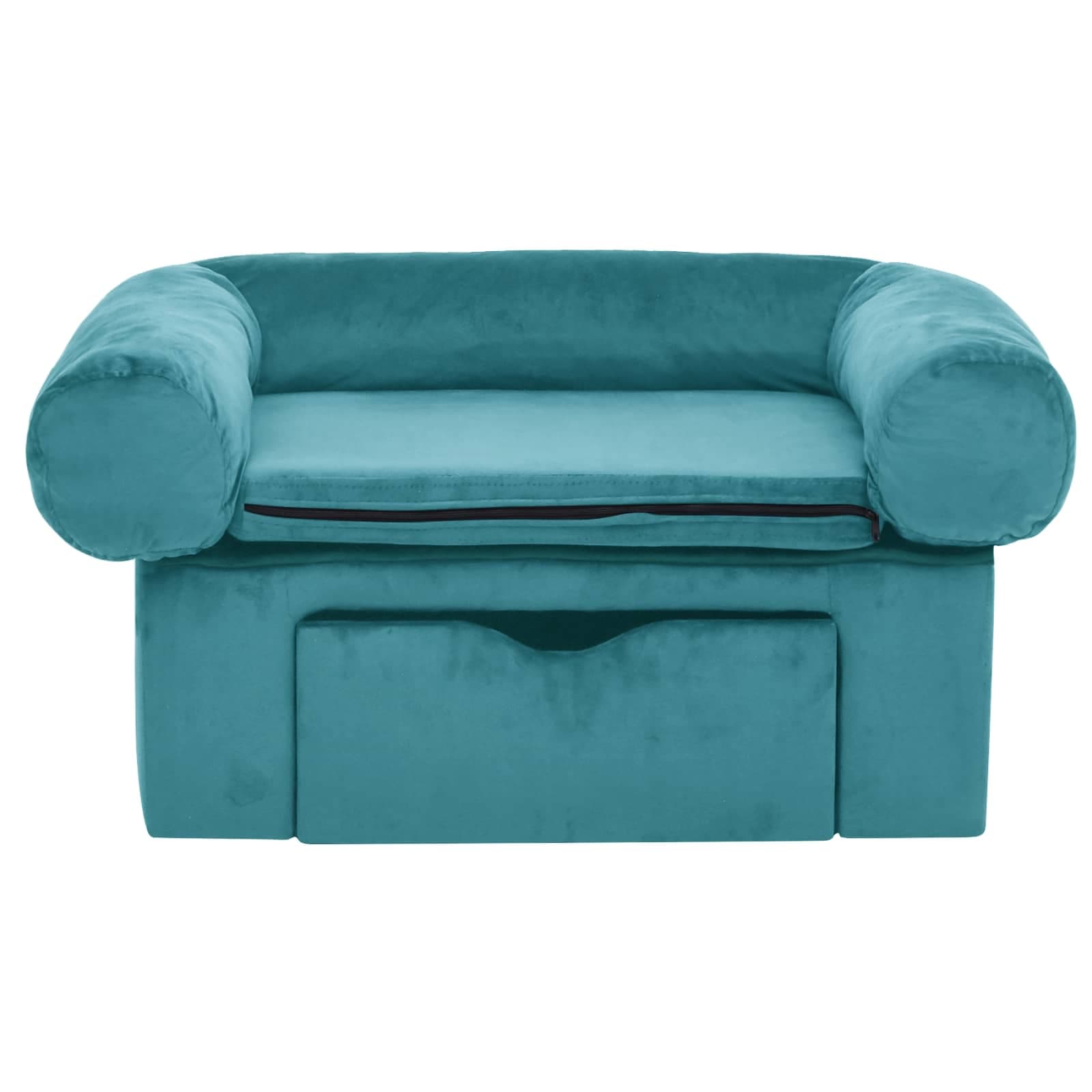 Divano per cani Turchese 75 x 50 x 38cm Peluche — miniatura 3 di 8